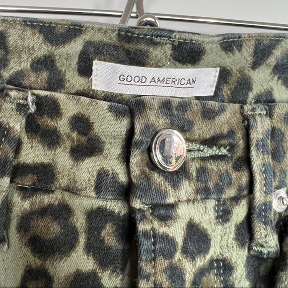 Good American Hi Rise Jegging Skinny Jeans GOOD WAIST Leopard Print Size 4/27 - Picture 3 of 11